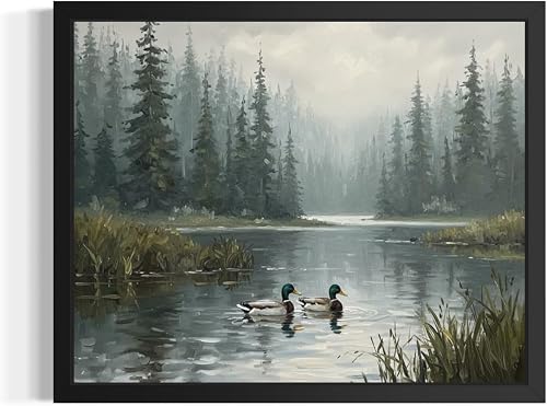 Vintage Mallard Duck Wildlife Nature Pond UnFramed Art Print