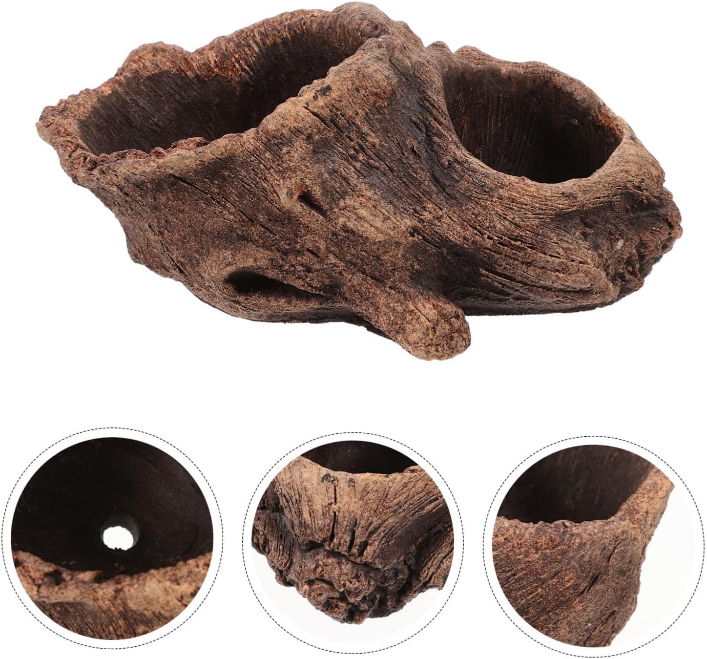 BESPORTBLE 3pcs Unique Imitation Tree Stump Cement Pot Multi-use Planter for Outdoor Indoor Plants Decorative Flowerpot for Garden Courtyard Home Decor