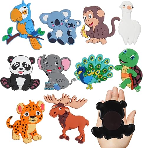 10 imanes de nevera para niños pequeños de 1 a 3 años, imanes de refrigerador para niños, juguetes educativos, imanes de animales de aprendizaje