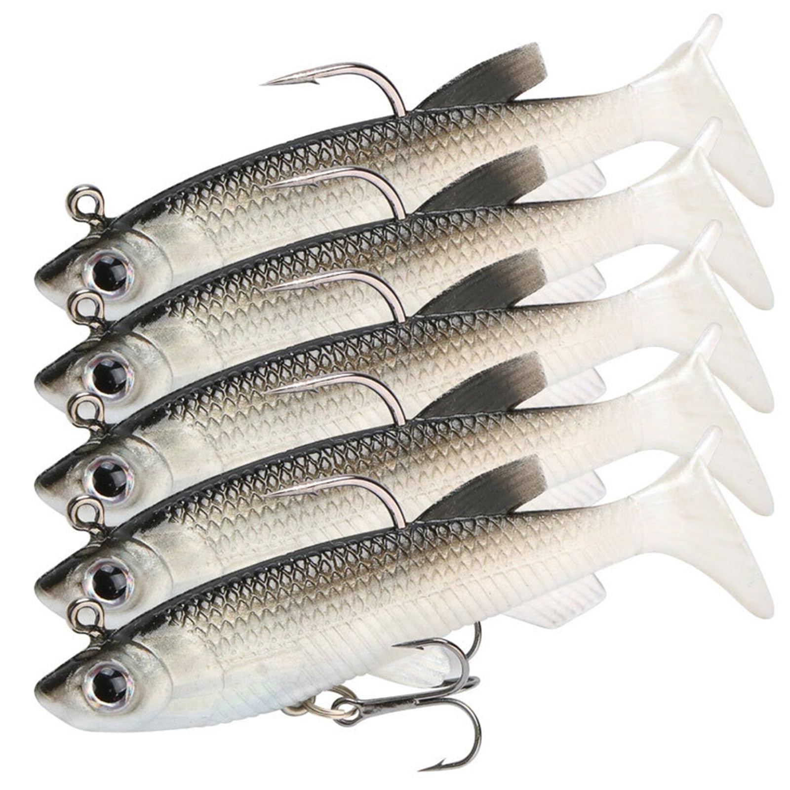 5 Pcs Sea Fishing Tackle - Bionic Fish Hooks & Lures for Bass, Pike & More - Freshwater & Saltwater Kit