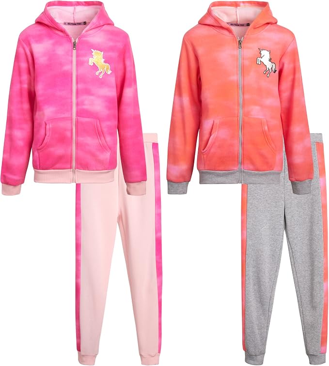Heart Girls' Unicorn Jogger Set 