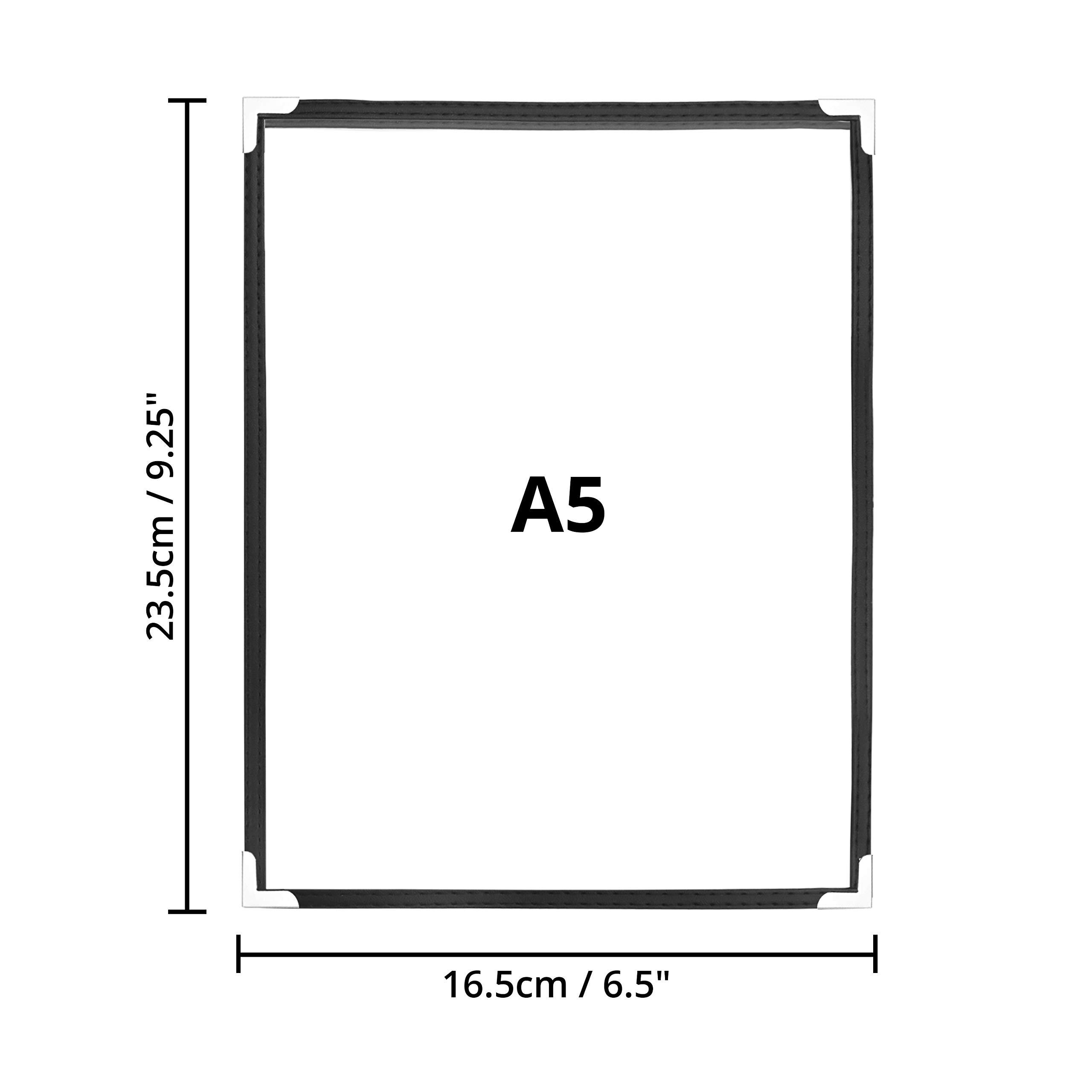 Belle Vous A5 Menu Covers (10 Pack) Single Page Double View American