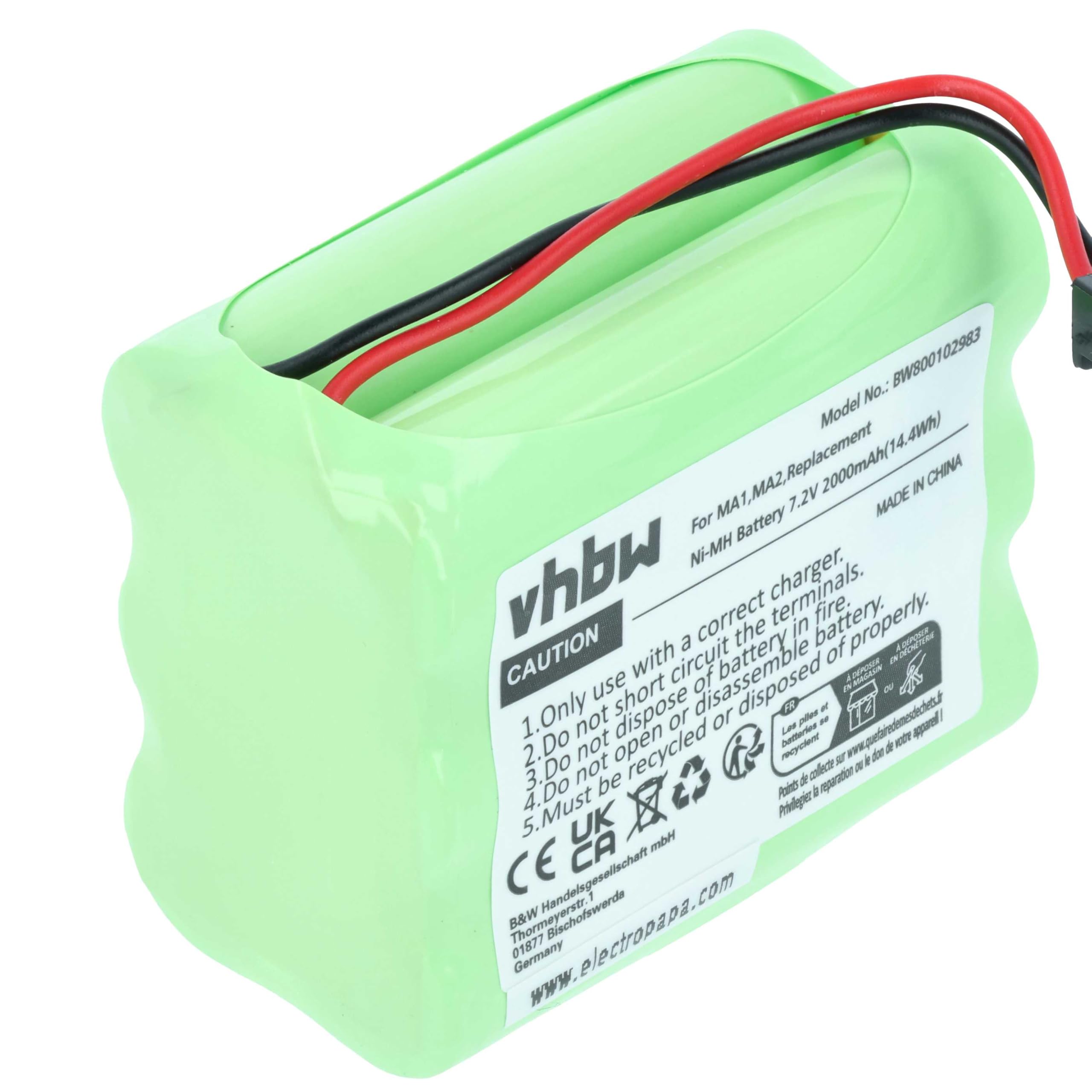 vhbw Batterie Compatible avec Tivoli Pal | iPal radio (2000mAh, 7,2V, NiMH)