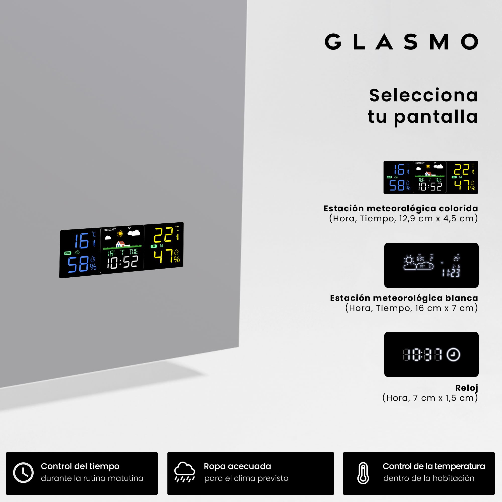 FORAM Espejo de Baño con Iluminación luz LED 120x90 cm Ellie - Personaliza el Espejo de Pared con Accesorios - Diferentes tamaños para Baño - Iluminado, retroiluminación