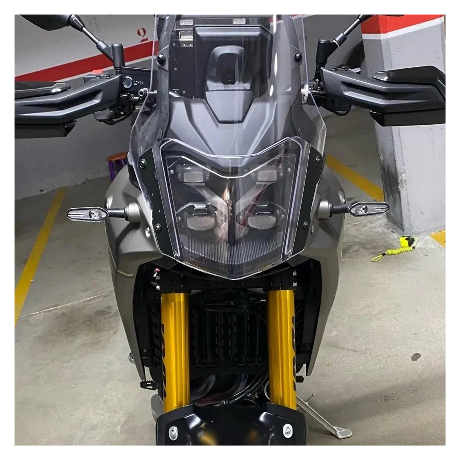 Motocicleta Protector Faros Para Tenere 700 2025 Modelo Accesorios De Motocicleta Cubierta Protectora Faro Transparente Protector Luz Cabeza Acrílica(Transparent)