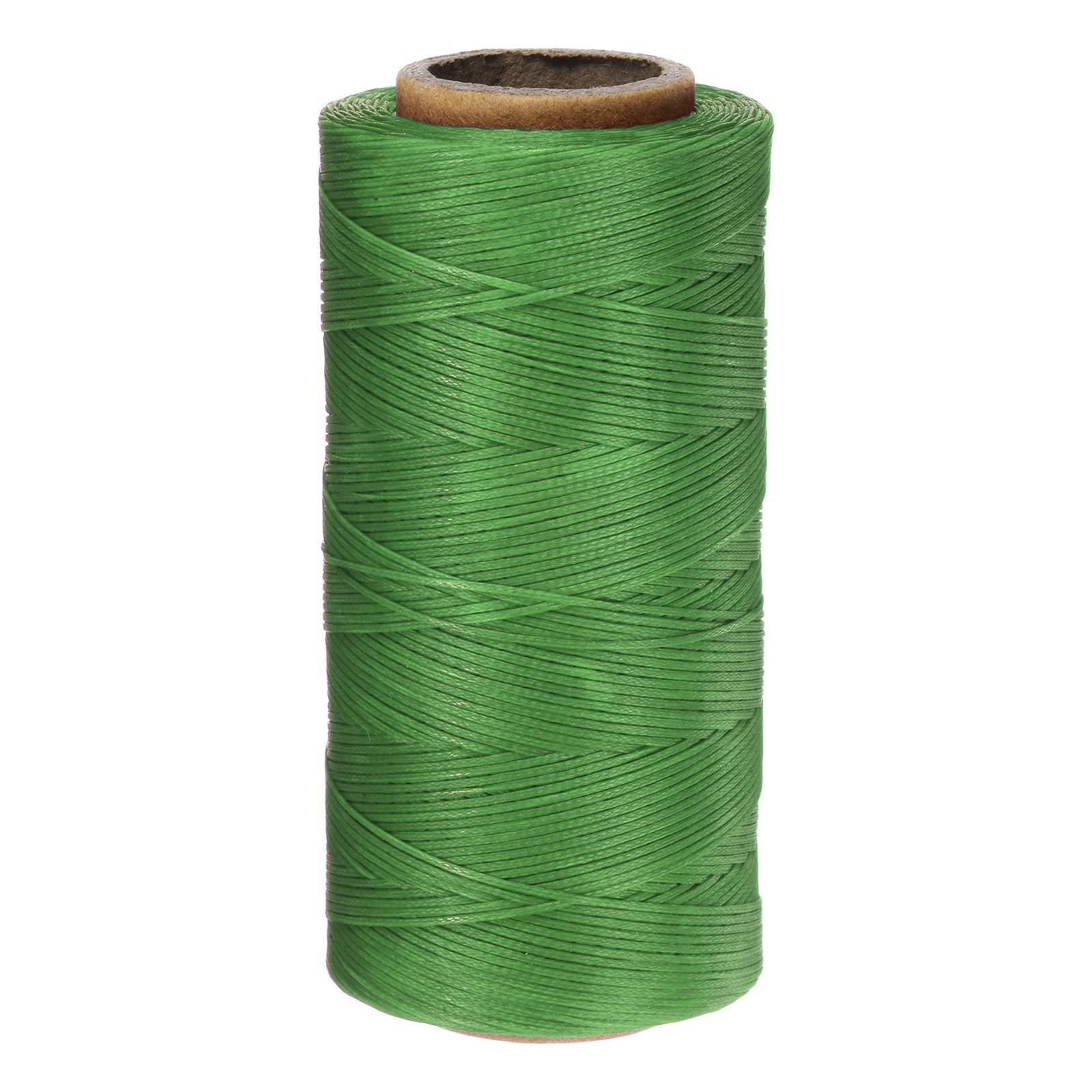 Unifizz 150D 0.8mm Waxed Thread Sewing, 284 Yards Polyester Leather Sewing Waxed String for Hand Stitching, Leather Repair，DIY Craft Work, Bookbinding Projects - Green