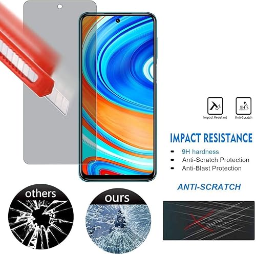 Miniatura 6 de Protector de pantalla de privacidad de vidrio templado para Xiaomi Redmi Note 8T 11 10 9 8 Pro 7 6 Pro 9S K40 K30 K20 anti espía anti espía película