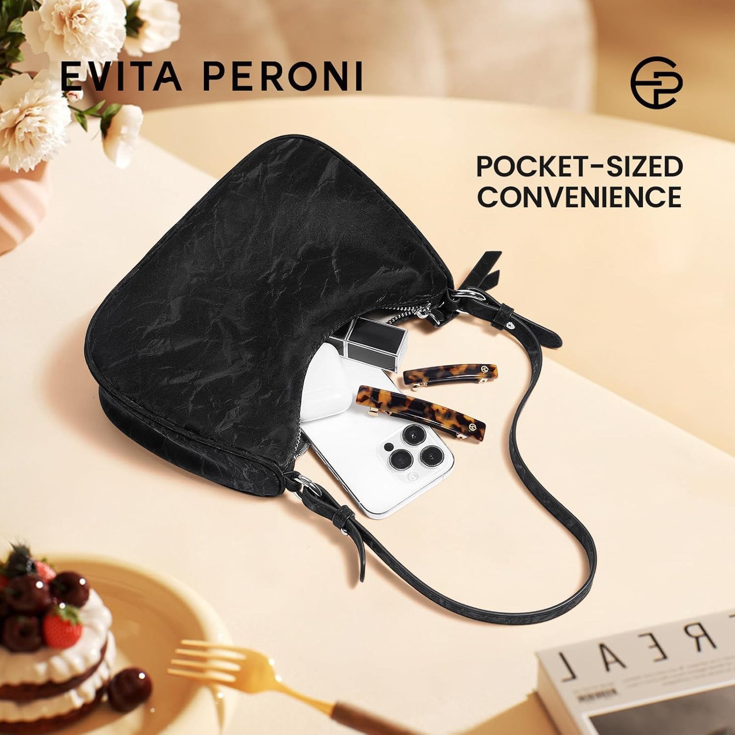 EVITA PERONI French Hair Barrettes for Women, Middle Size No-Slip Hair Clips for Thick Thin Hair Acetate Clip Removable Spring Clip Christmas Birthday Gifts, Amber - Image 7