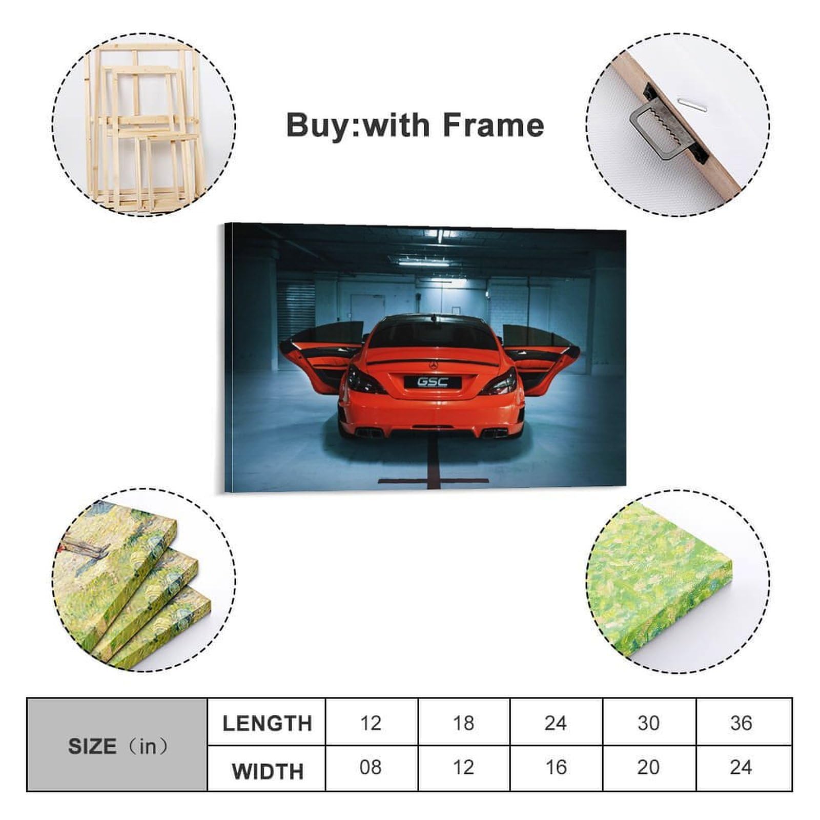 Sportwagen-Poster, CLS 63, industrielle Garage, dynamische Beleuchtung, dekorative Leinwand, Familie, Schlafzimmer, Kunstwerk, Bild, Gemälde, 60 x 90 cm