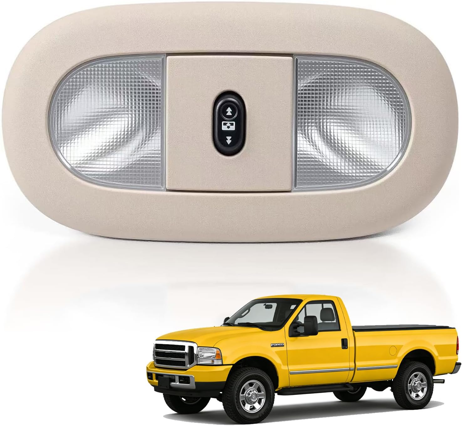 Overhead Console with Dome Map Light & Sunroof Switch Compatible with Ford F250 F350 F450 F550 Super Duty 2008-2010 OE# 8C3Z-25519A70-AA