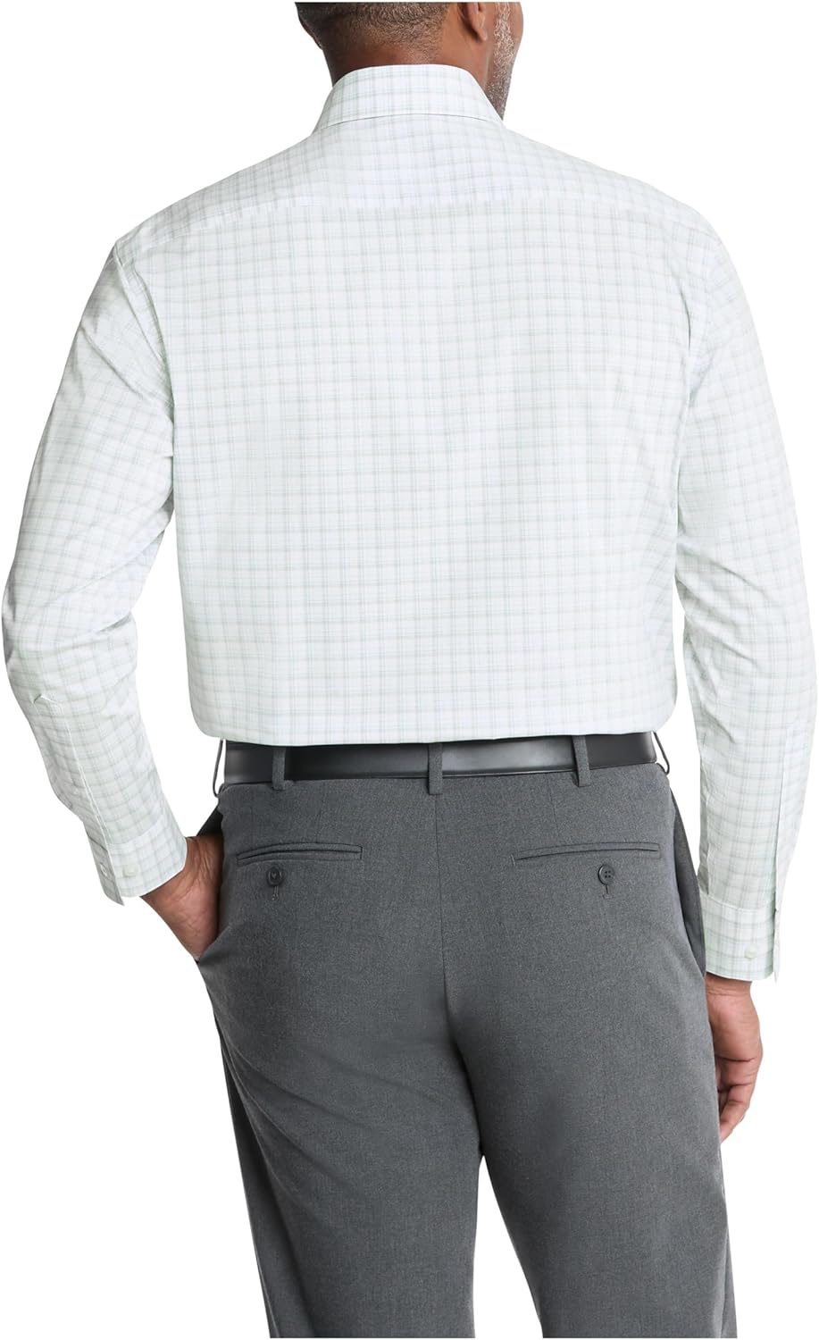 Van Heusen Mens Dress Shirt Regular Fit Ultra Wrinkle Free Flex Collar Stretch Check - Image 2