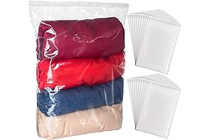 20 Count Extra Large 18" x 24" Plastic Bags: Storage Solution for Clothes and Beyond