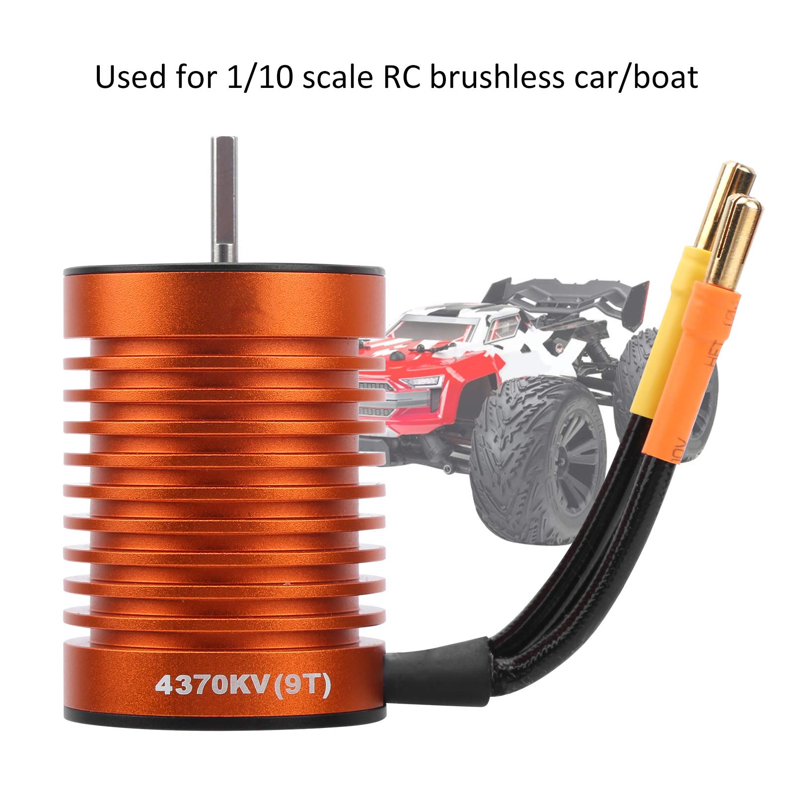 VGEBY Motores Eléctricos RC, Accesorio RC Motor sin escobillas adecuado para Coche/Barco sin escobillas 1/10 Accesorio modelo de coche