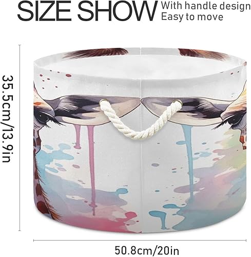 Miniatura 8 de xigua Cesta de almacenamiento grande de algodón con patrón de estampado de vaca, cesta de lavandería para mantas, juguetes, cesta de almacenamiento