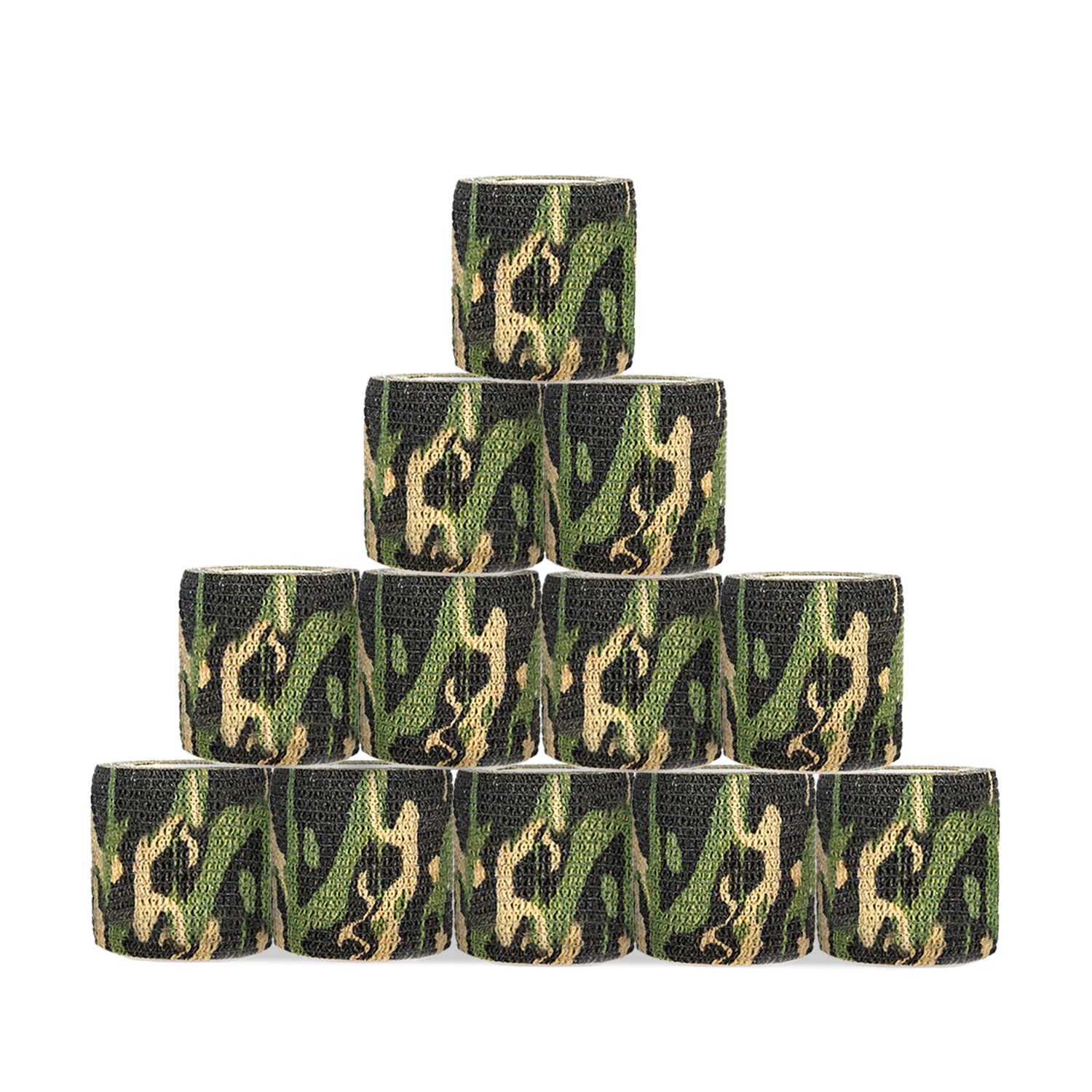 NF NIGHTFIRE Camo Wrap Tape,1.98'' x 177''Wrap Rifle Shotgun Camo Wrap Tape Military Camo Stretch Form, for Injuries, Elastic Protective Bandage, Wrist, Ankle Tape, Sport, Camping, Hunting
