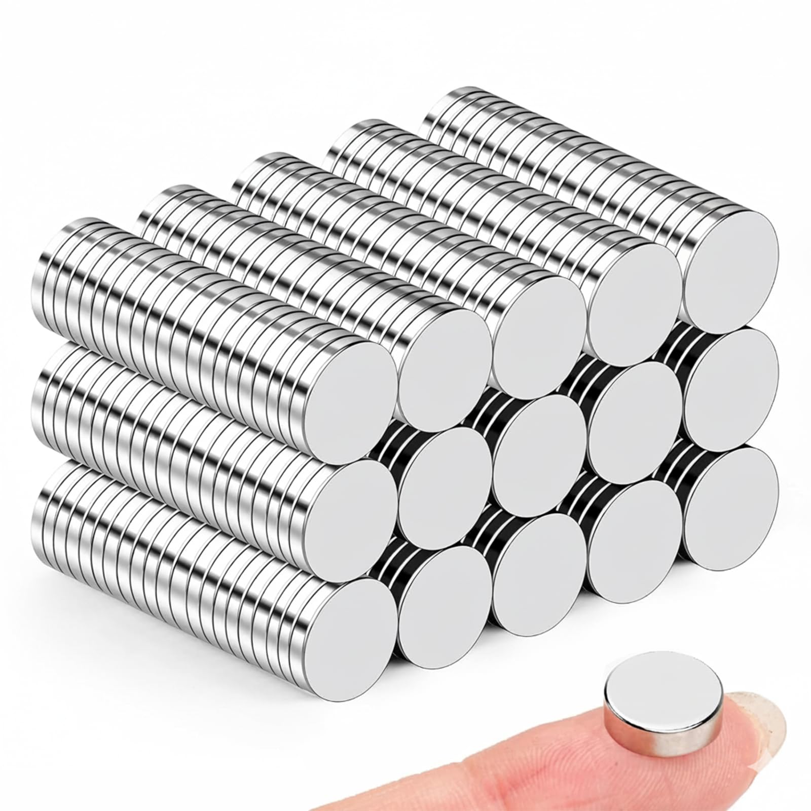 200 Stück Magnete Stark 10x2mm, Magnete Extra Stark Klein Magneten Kühlschrank Starke Magnet Rund Mini Magneten für Magnettafel, Whiteboard, Pinnwand, Büro