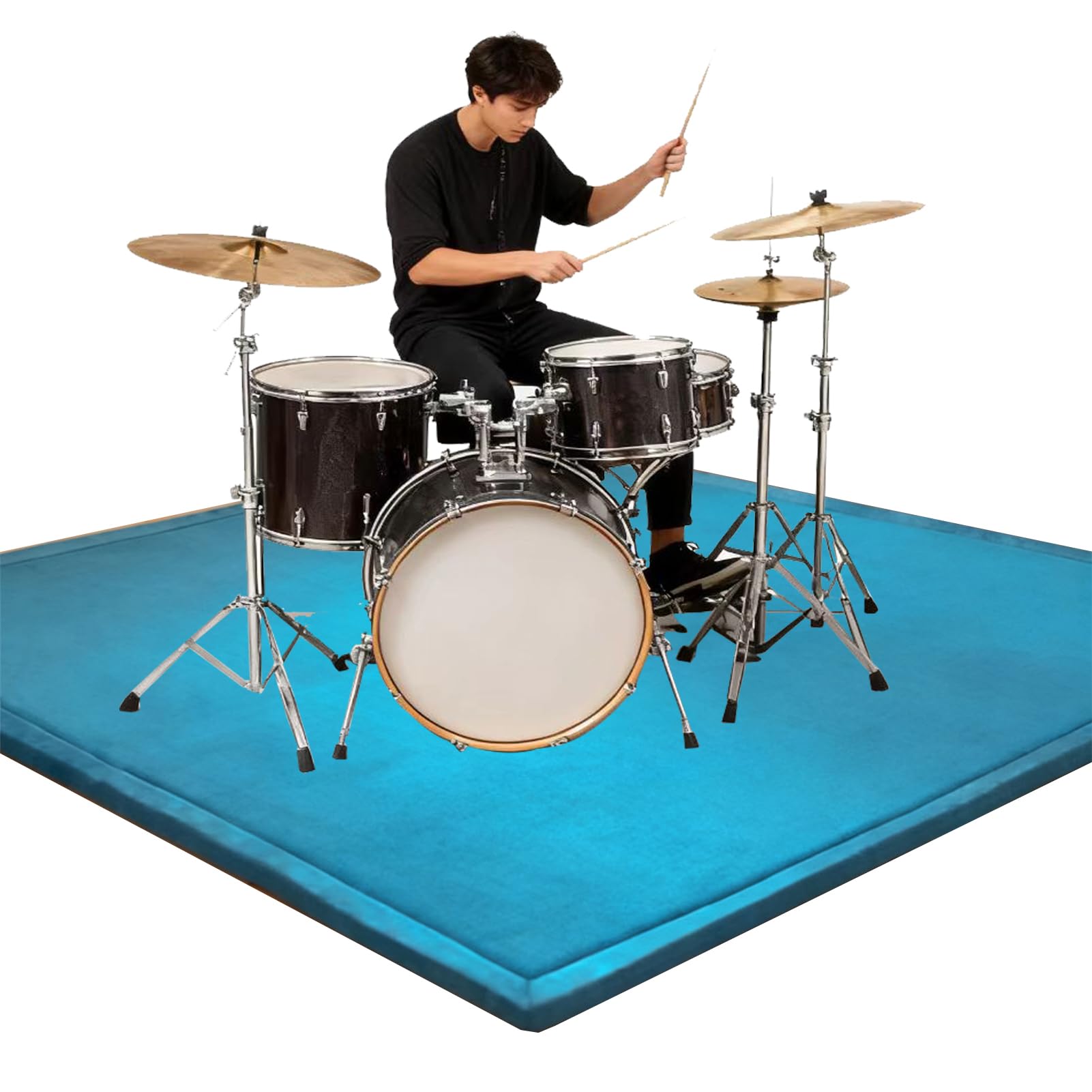230x200cm/90.55x78.74inch Tappeto per Batteria Tappeto insonorizzato per Pianoforte, Tappeto Drum Tappeto a Tamburo Tappetino per Batteria Elettronica Tappetino per Tamburo Insonorizzato