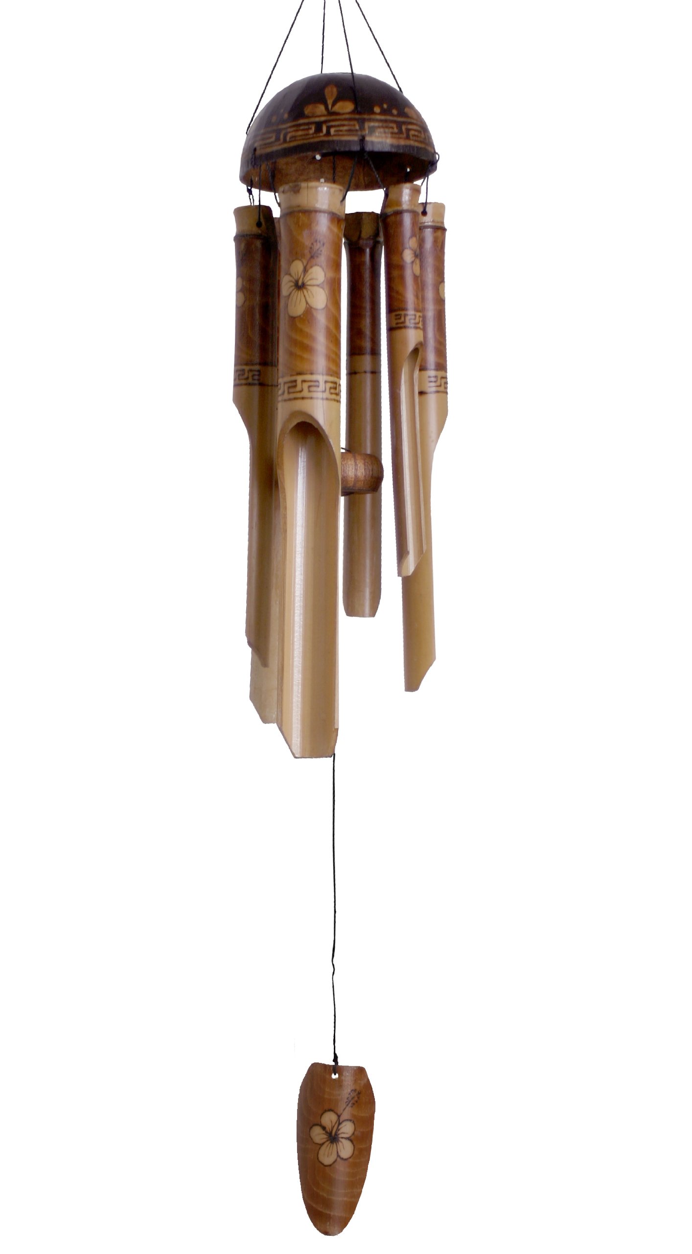 Cohasset Gifts Carillon en Bambou Large Design en Acier Inoxydable à la Main.