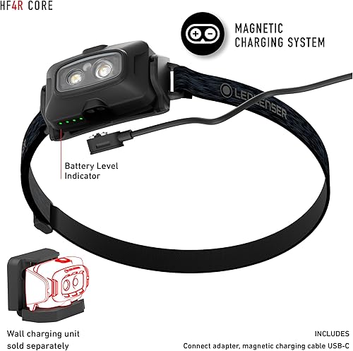 Miniatura 6 de Ledlenser HF4R Core - Linterna frontal recargable, resistente al agua, 500 lúmenes, color negro Negro -,Amarillo