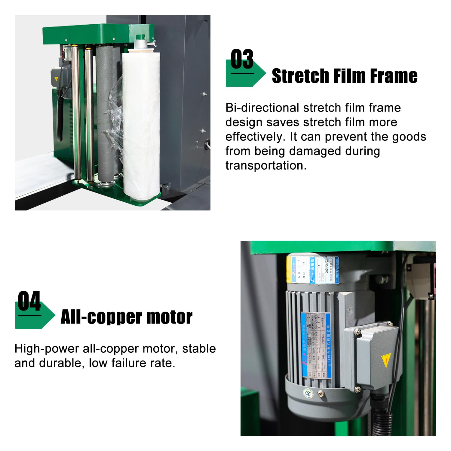 Industrial Pallet Wrapping Machine – Heavy-Duty Stretch Film & Shrink Wrap Bundler, 65 in Automatic Turntable with Built-in Scale for Warehouse, Logistics, 4400 Lbs Load, 110V, 1500W