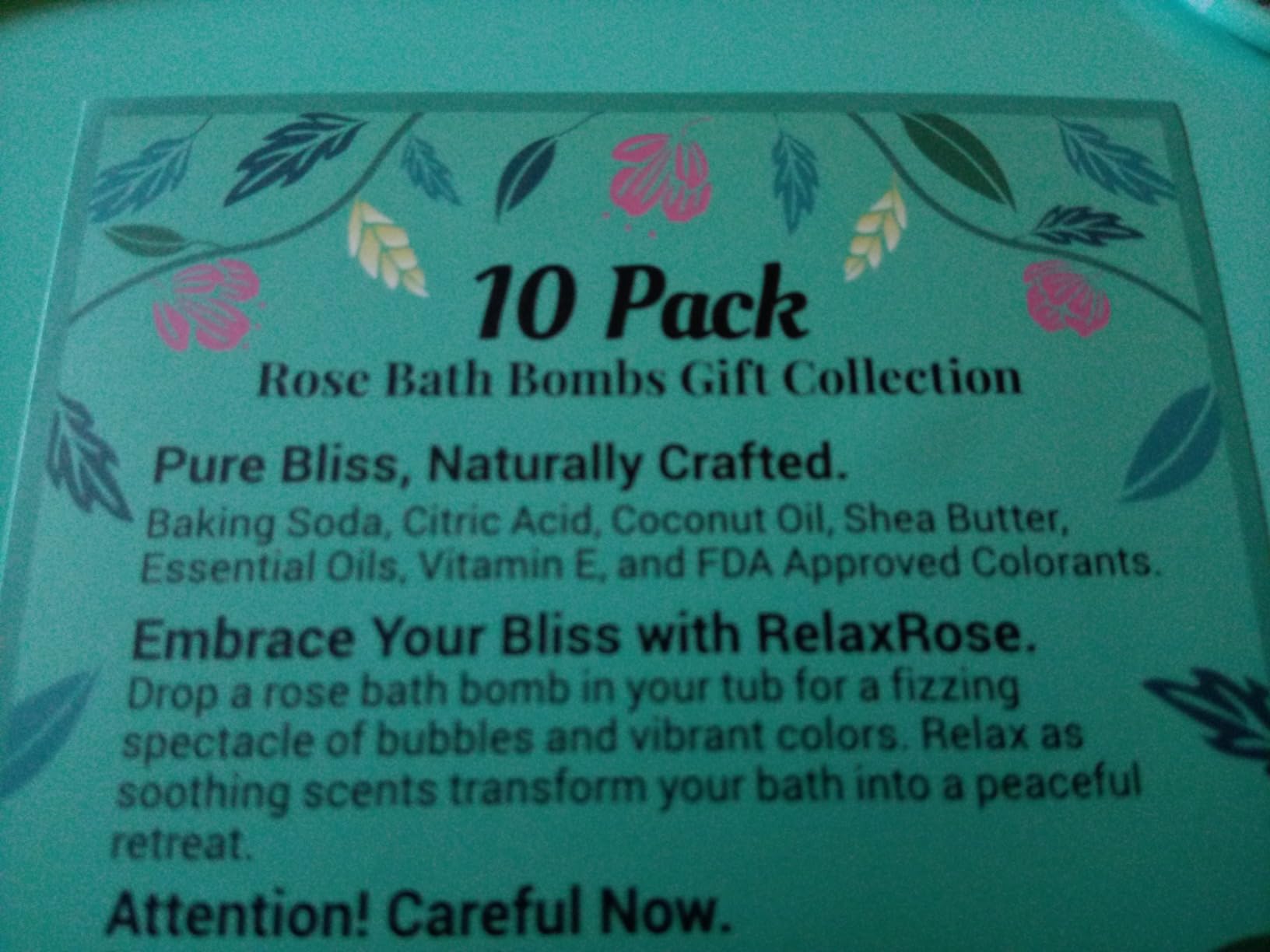 RelaxRose Bath Bomb Gift Set for Women – 10 Pack Handmade with Natural Essential Oils, 5 Aromatic Scents, Relaxing Rose Bubble Bath, Self Care Birthday & Summer , Wife, and Her