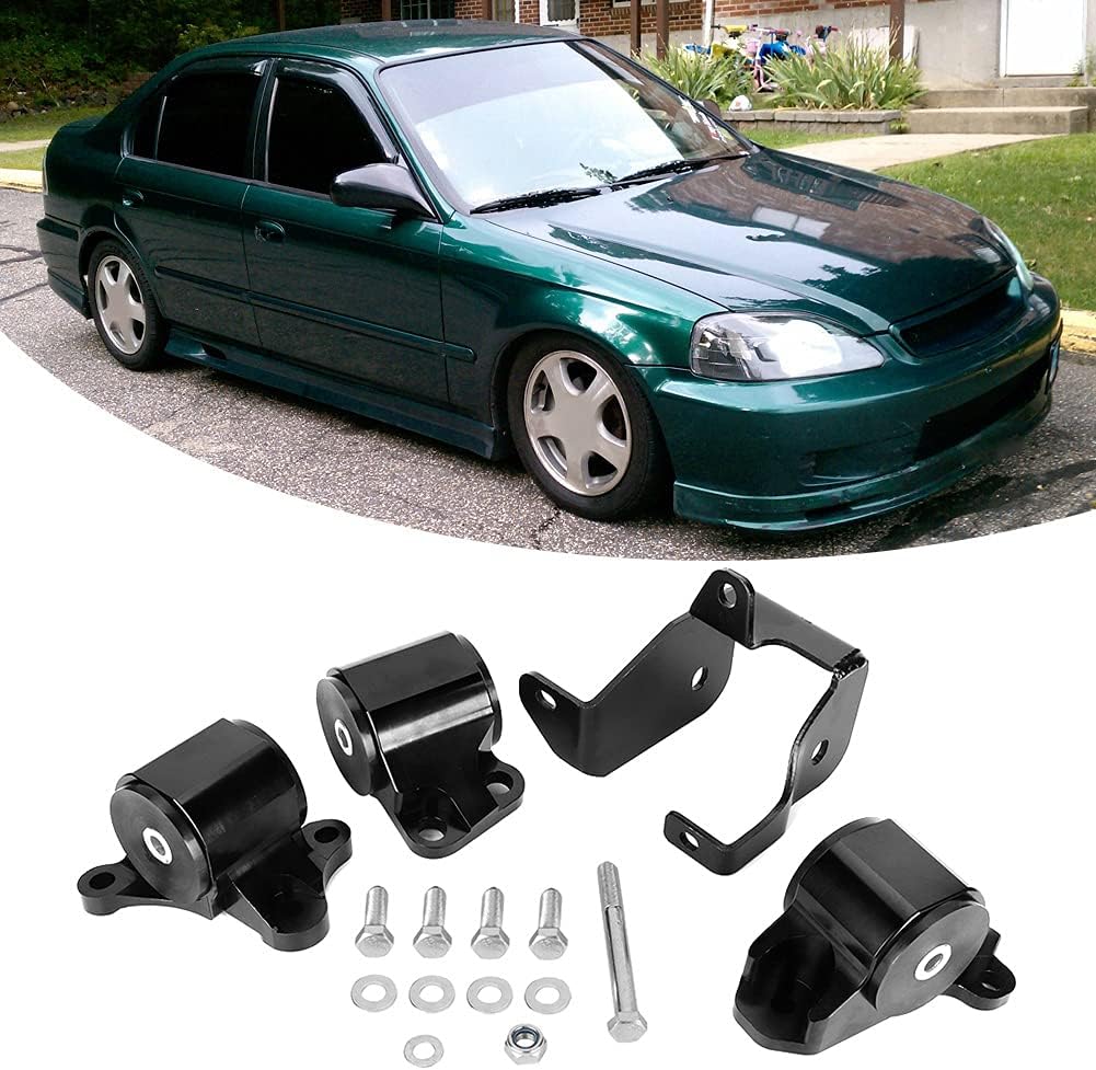 Engine Motor Mount, 4Pcs Aluminum Series Car Engine Mounting Transmission Mount Bracket