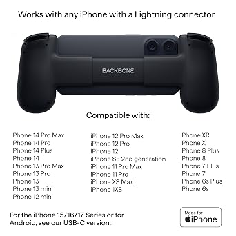 BACKBONE One Mobile Gaming Controller for iPhone 14 & Older (Lightning) 2nd Gen, Phone Controller, Play Xbox, PlayStation, PC, App Games & More