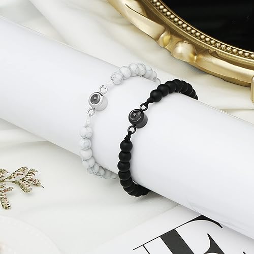 Miniatura 6 de Pulsera con texto en inglés "I Love You" para parejas, regalos para mi hombre, novio, novia, marido, esposa, mi amor, prometida, para el día de San