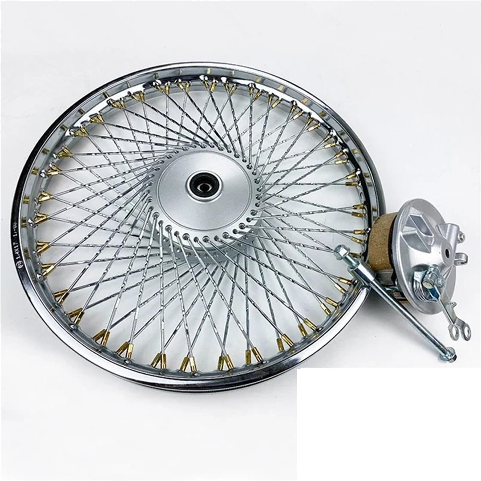 Vorderradfelge Passend für JH70 CY80 17 Zoll Motorrad vorne hinten Aluminiumlegierung Radnabe Assy 72 Speichen 1,40 x 17 Räder Motorrad(Front rim assy)