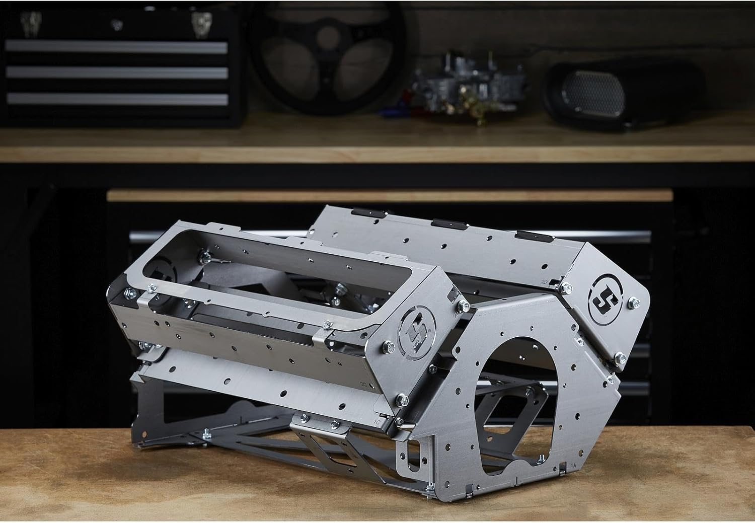 SoloSwap™ BBC Mock Up Engine Swap Long-Block with Heads: Lightweight, Durable, Easy Assembly, Short & Long Block Options, Adjustable Heights, Perfect for DIY Engine Swaps