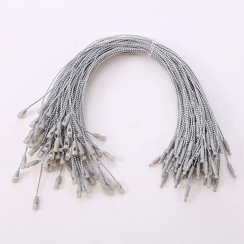 Cuerda para colgar adornos de Navidad, 100 piezas de cinta dorada, cuerda precortada con cierre de broches para adornos de Navidad, decoración