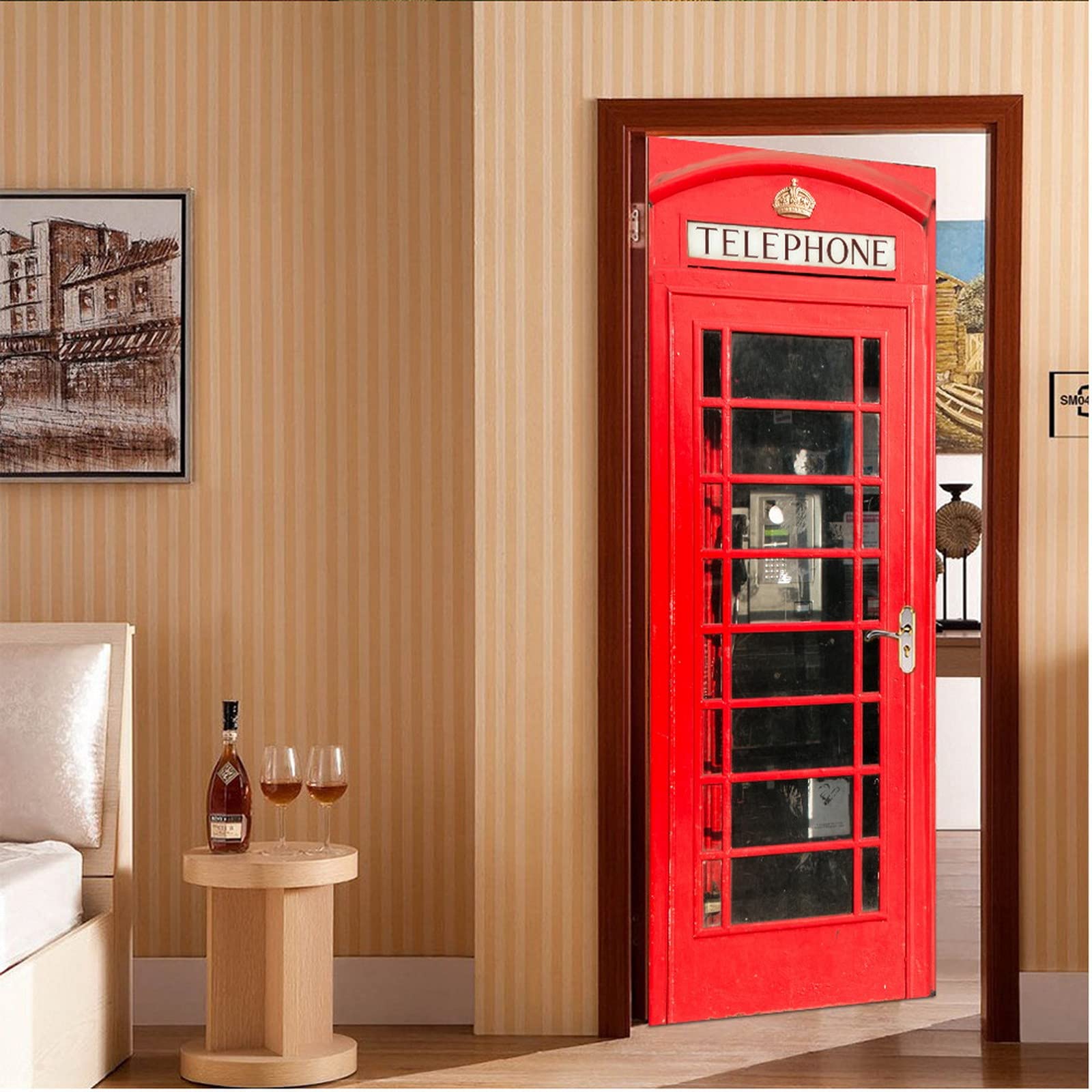 TürTapete London Telefonzelle - Selbstklebend & Entfernbar!