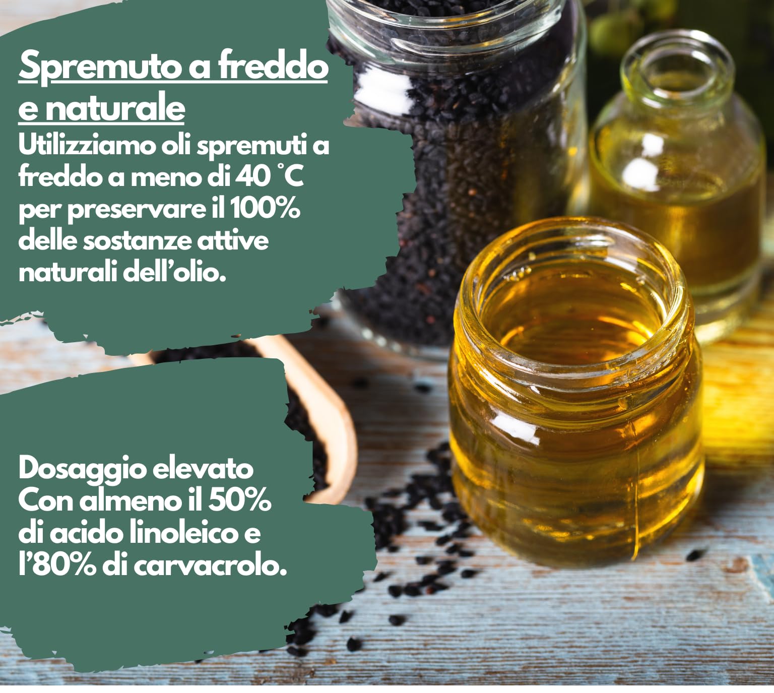EXVital® Complesso di olio di origano e cumino nero, 180 capsule vegane, 100 mg di olio di origano e 1000 mg di olio di cumino nero al giorno, 80% di carvacrolo, altamente dosato e senza additivi