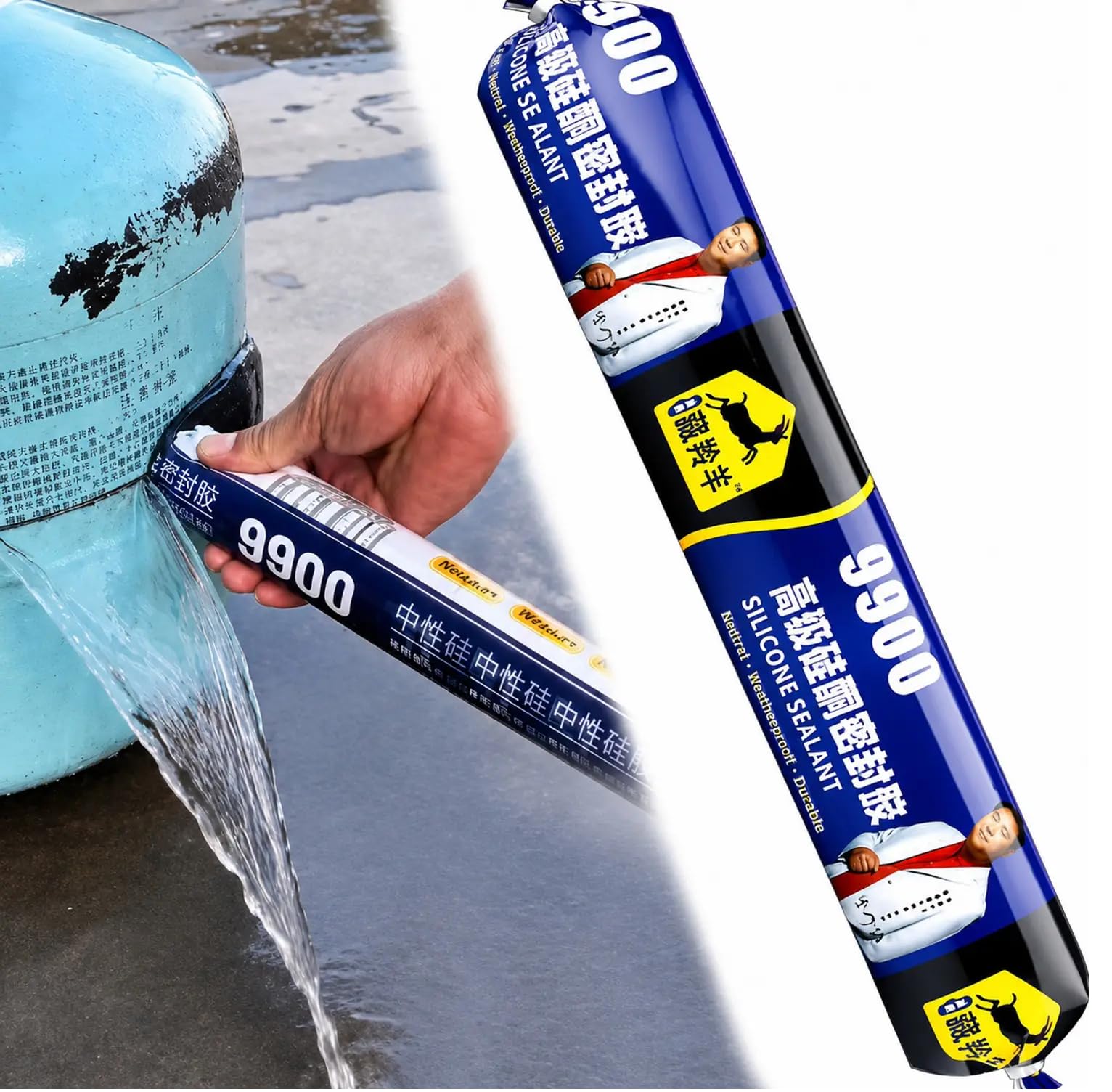 Coofandy 750gm Strong Waterproof Silicone Sealant Adhesive |Fast Drying, Strong Leak Repair Paste for Roof, Concrete, Water Tank, Metal, Wood & Pipes | Heavy-Duty Waterproofing Adhesive-image-49