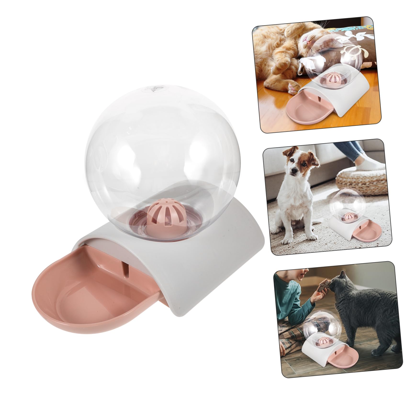 Automatischer Wasserspender für Hunde Hunde Wassernapf mit 2,8 L Fassungsvermögen Abnehmbar für Zuhause und Draußen Rosa