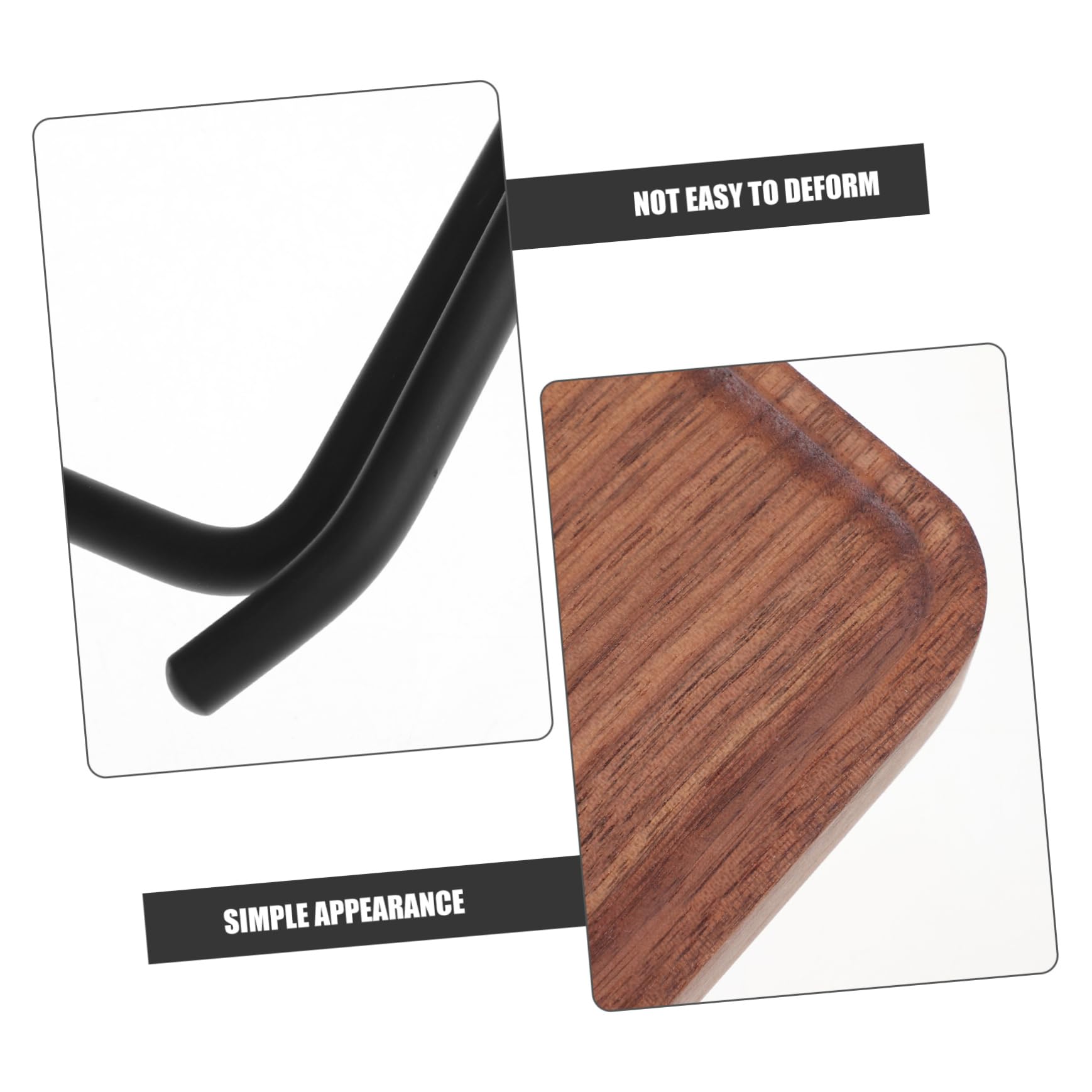 Portarotolo Bagno senza Fori Marrone 20cm con 2 Aste