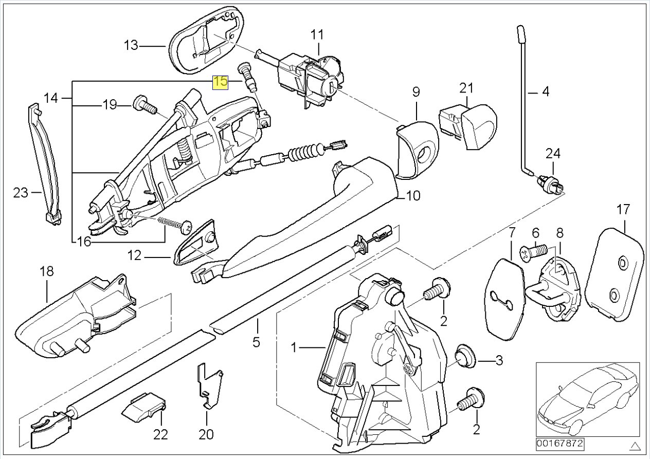 BMW 4mm Allen-Head Bolt/Screw M5x0.80x22mm 51217049951 Genuine 