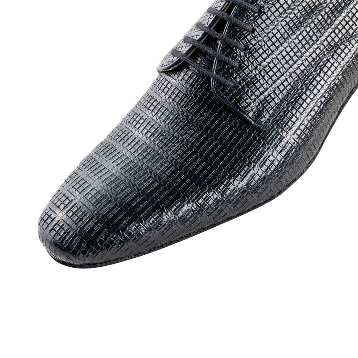 Werner Kern Herren Tanzschuhe Ravenna 28043 - Leder Grattato Blu - Normalweite - 2 cm Standard Absatz - Made in Italy