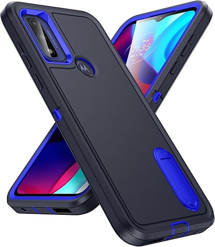AWZHYDT Moto G Power 2022 - Funda protectora de grado militar para Moto G Power 2022 con soporte integrado, a prueba de golpes, polvo y caídas, para