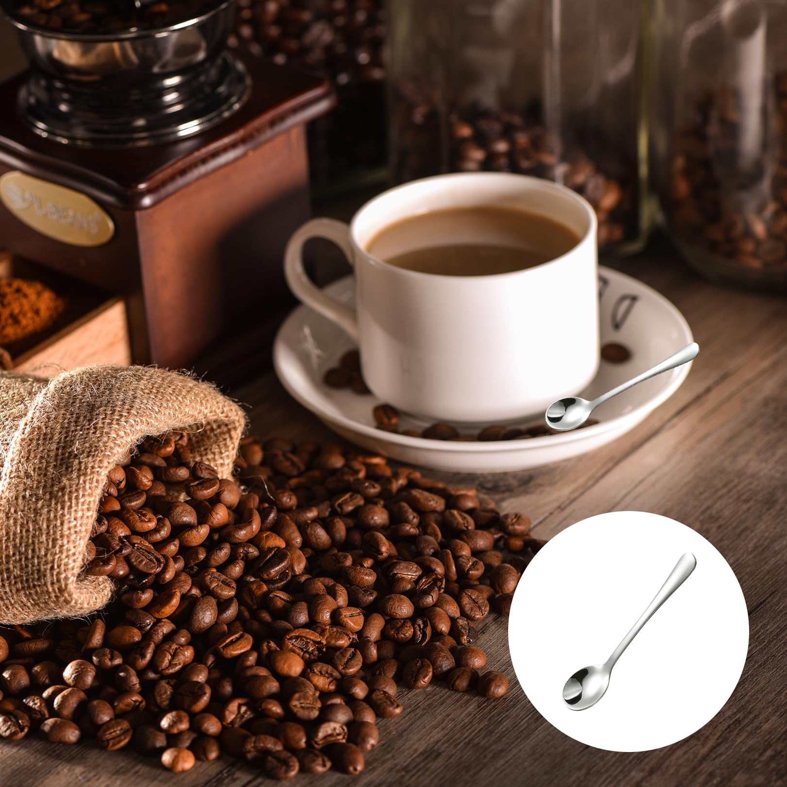 6 Pcs Ensembles De Cuillères Doseuses,Cuillères Et Tasses À Mesurer En Acier Inoxydable Mesures