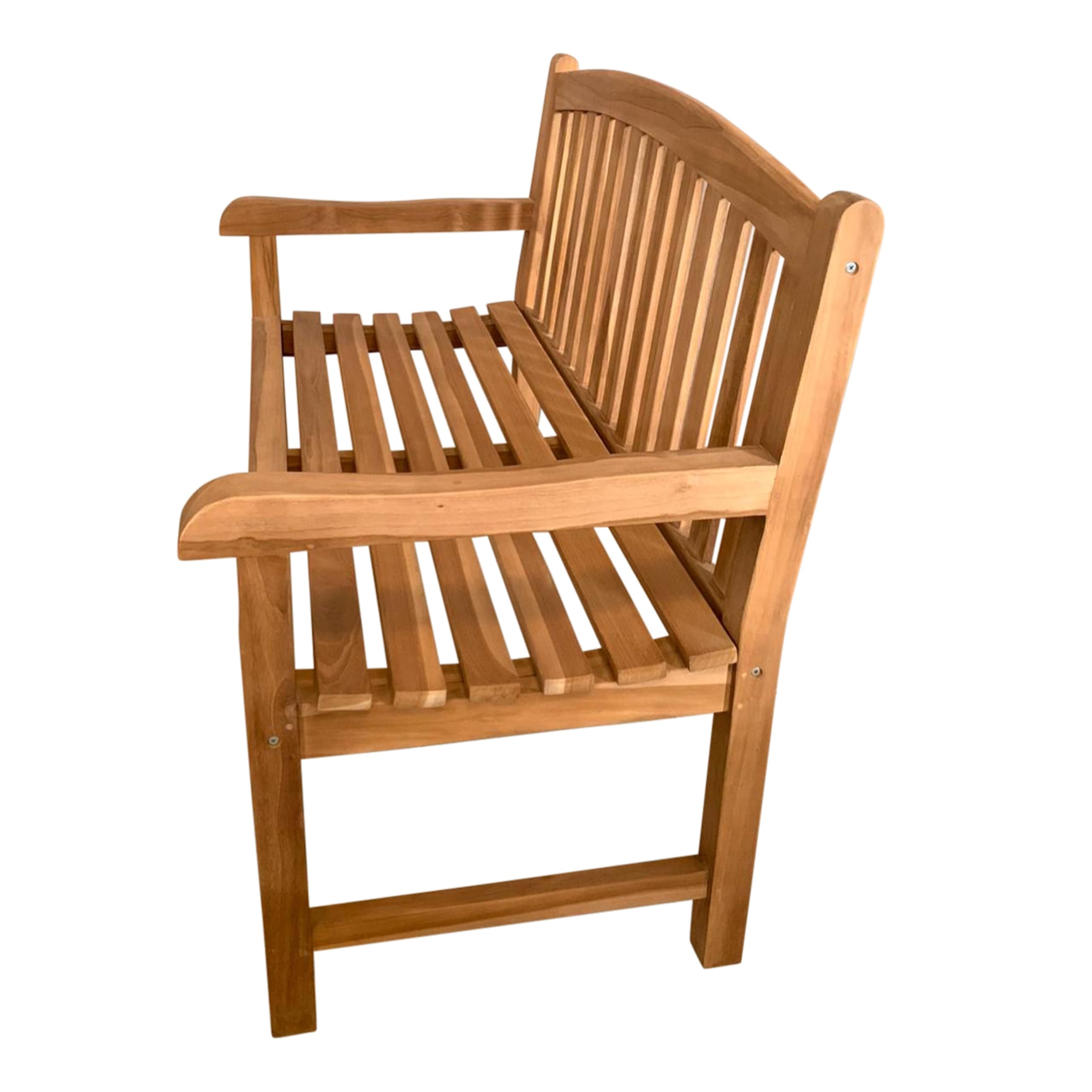 AXI Suki Gartenbank aus Teak Holz in Braun | Holzbank mit Armlehnen | Teakholz Parkbank für den Garten/Terrasse mit Rückenlehne für 2 Personen | 120 x 63 x 95 cm