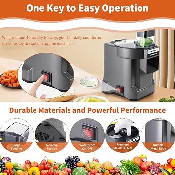 3 In 1 Electric Vegetable Slicer And Chopper Potato Cutter Veggie Carrot Shredder For Dicing Onion Automatic Electric Grater Dicer Machine (3 in 1)