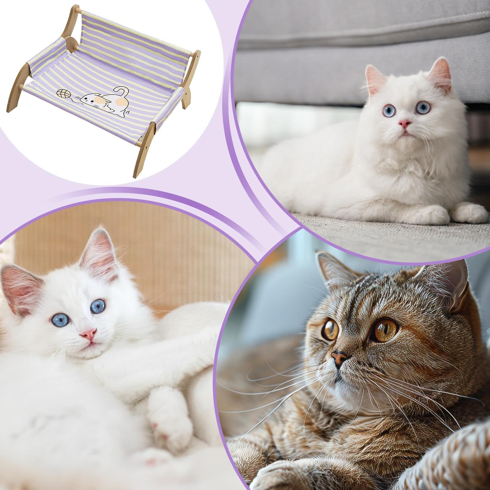 Poltrona per Animali da Compagnia,Rilassante Leggera con Strisce | Decorative - Prodotti per il Sonno dei | Riposo, Sonno, Vita in Appartamento, Famiglie con Più Gatti, Uso all'Aperto
