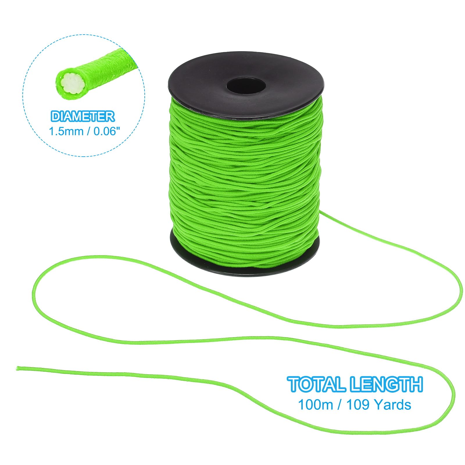 PATIKIL Stretchy String for Bracelets 109 Yards / 100m, 1.5mm Elastic Cord for Jewelry Making Necklaces - Image 2