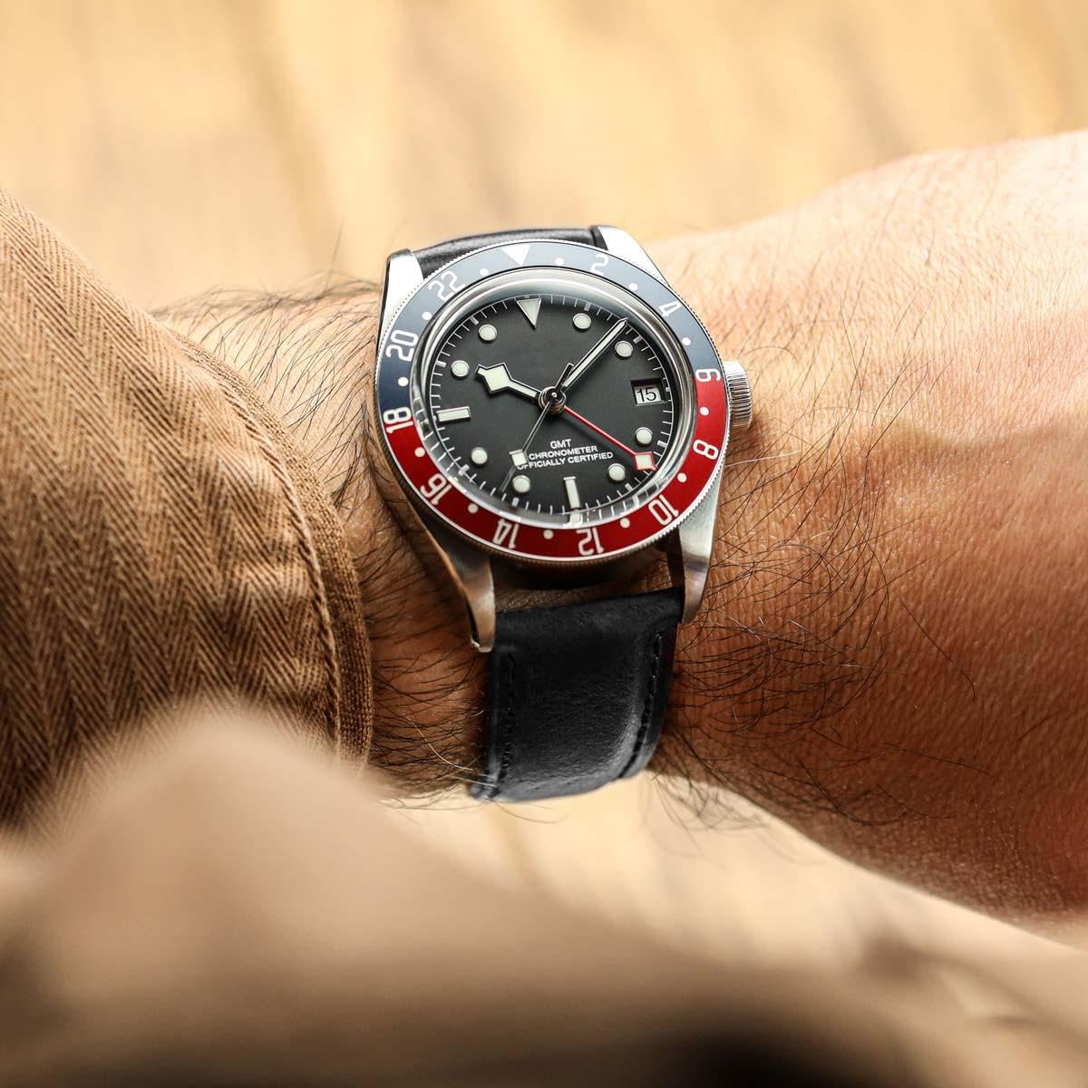 WatchGecko Bracelet de montre en cuir Tenby