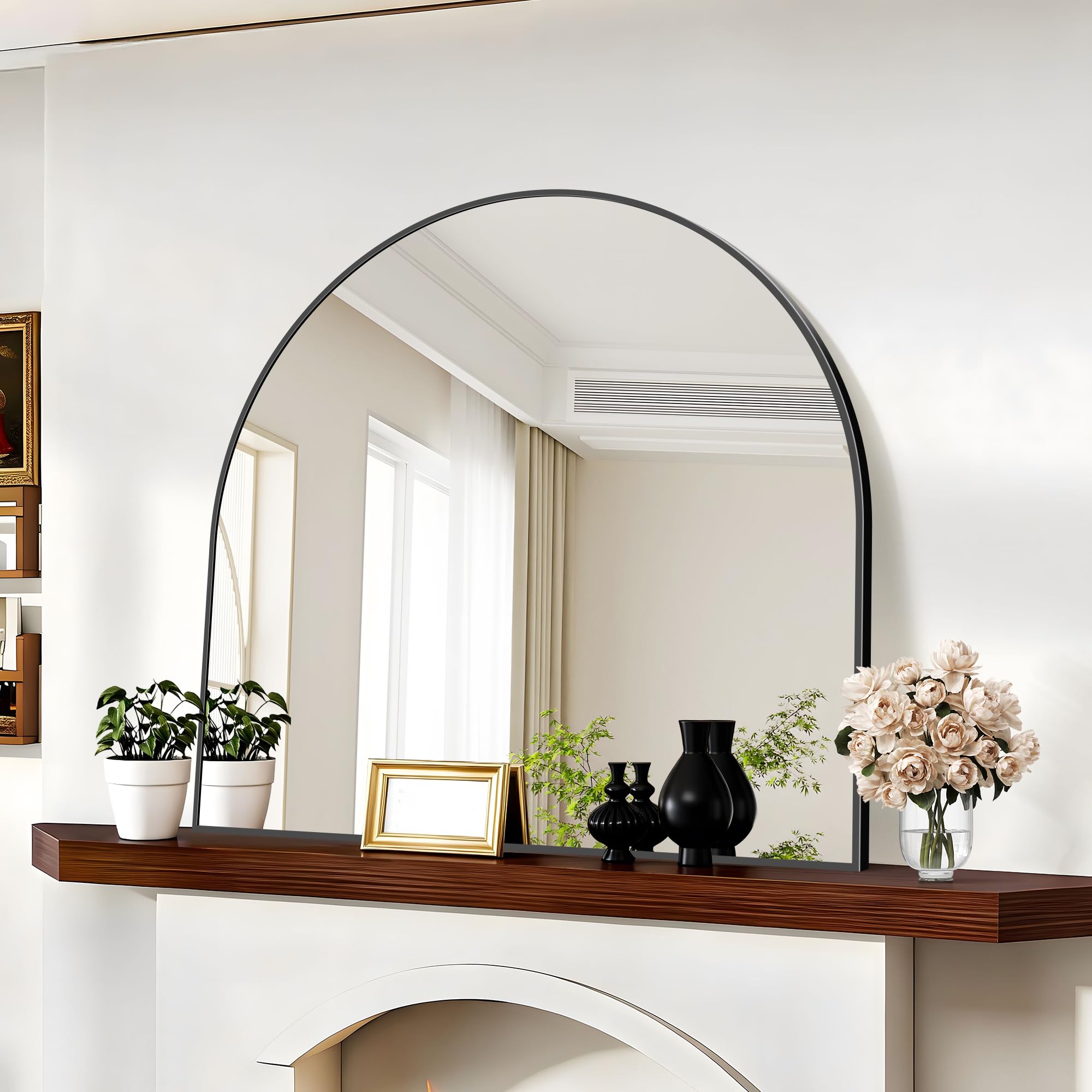 Photo 1 of COFENY Arched Mirror, 42"x42", Black