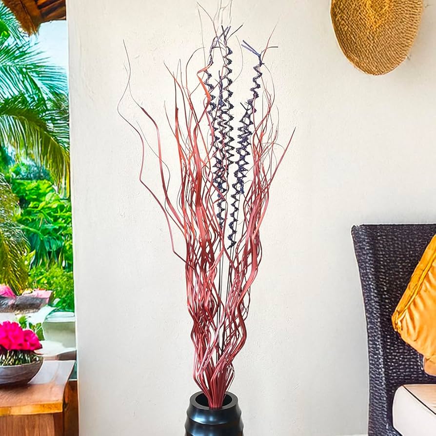 Amazon｜「椰子編み込みC」 枝物 フラワーベース フェイク 枝