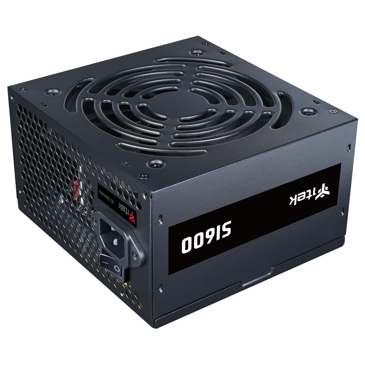 Itek Fuente de alimentación SI600 – 600 W – eficiencia 80+ – PFC Activo – Ventilador silencioso de 12 cm