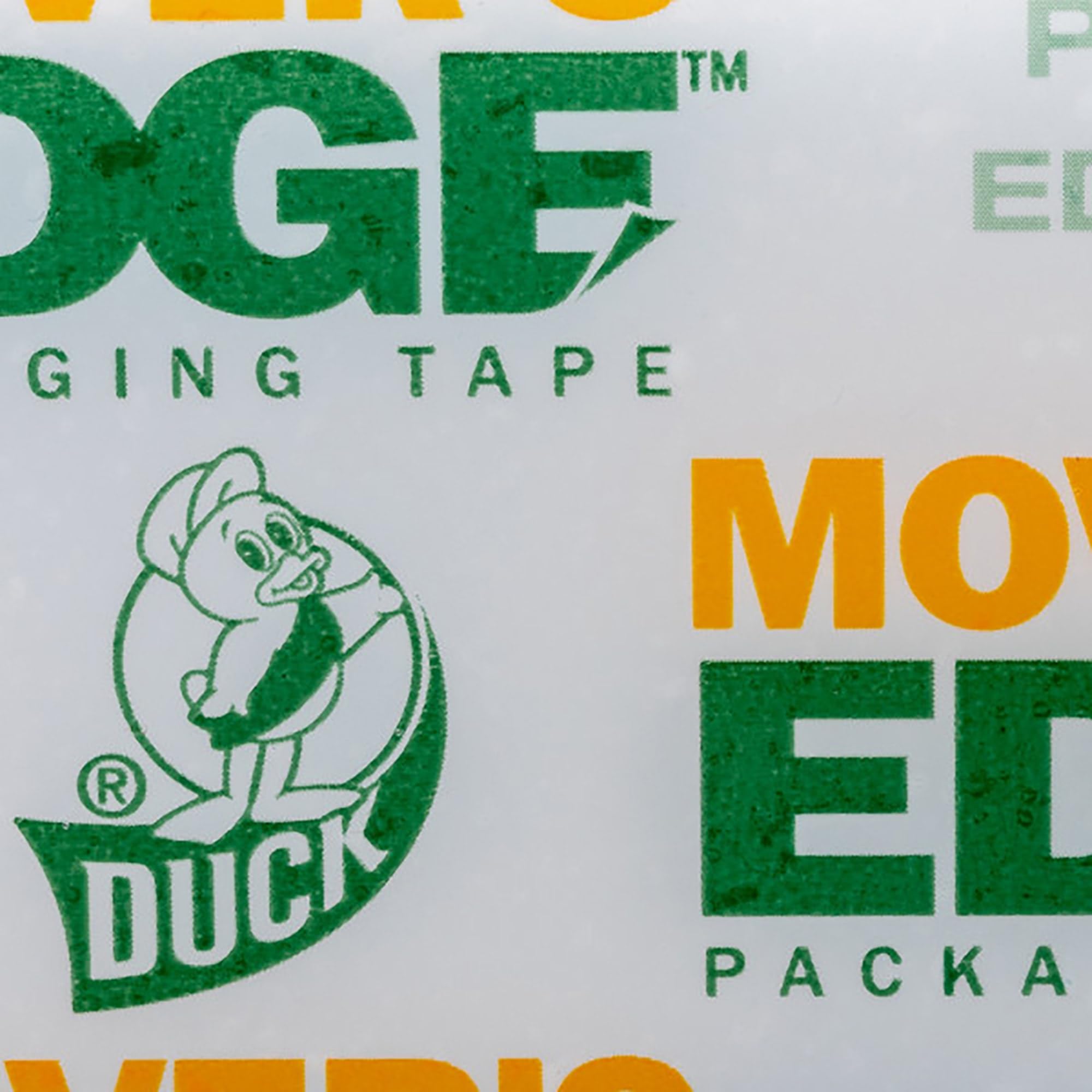 Duck Brand Mover's Edge Cinta de embalaje: 1.88 in. x 35 yds. (Translúcido con impresión"MOVER'S EDGE") +with dispenser