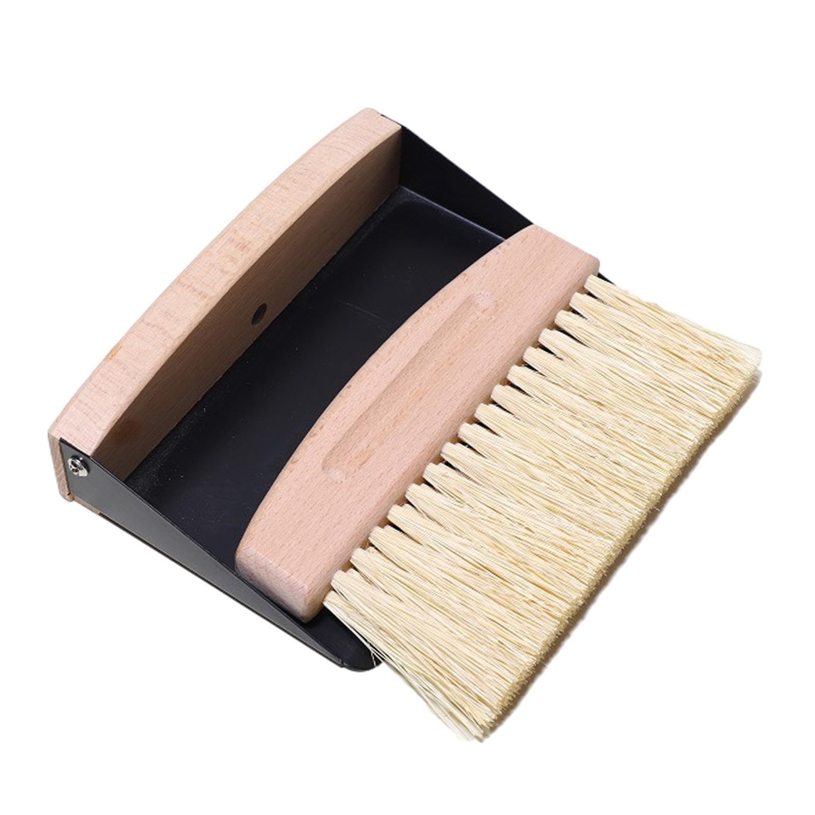 Alcxazs Black Sisal Bristles Compact Handy Broom Dustpan Set With Cleaning Keyboard Snacks And Craft Class Areas Cleaning Set Is Not Only Sturdy But Also Adds Of Elegance To 15.5X10.5x4cm